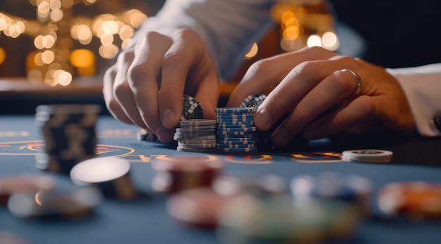djarumgacor login Casino Hold'em live dealer table with multi-camera studio setup